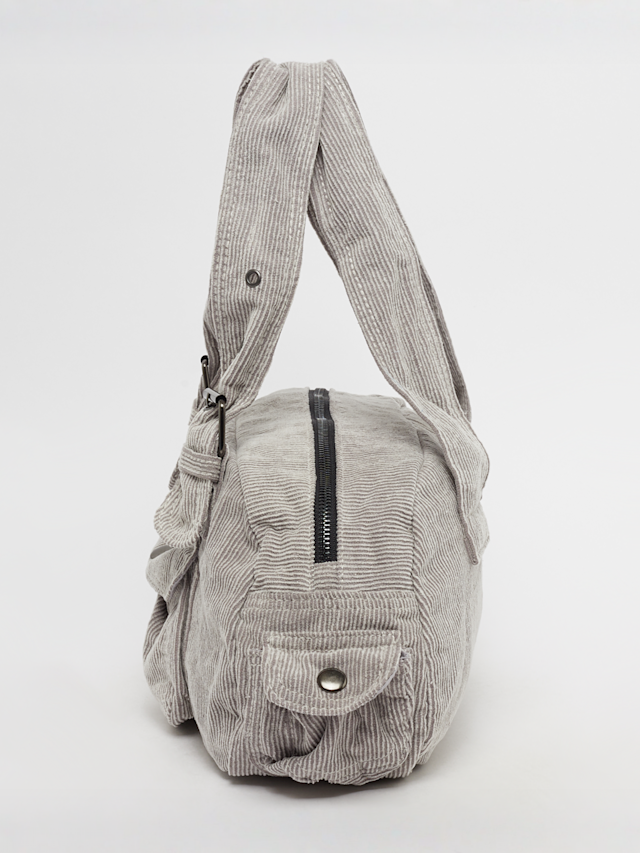 Karl Kani, Embroidery Corduroy Shoulder Bag, beige, Afbeelding 2 van 5