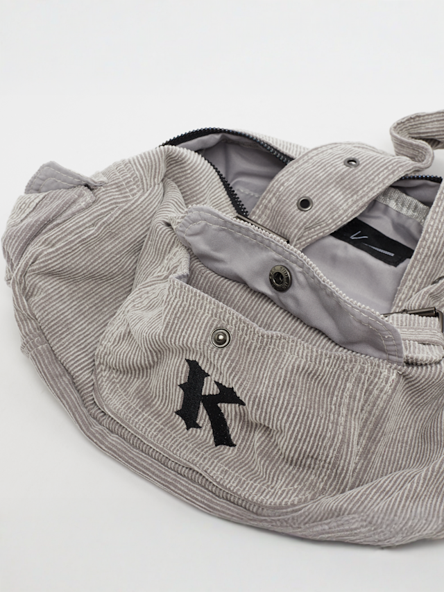 Karl Kani, Embroidery Corduroy Shoulder Bag, beige, Afbeelding 4 van 5