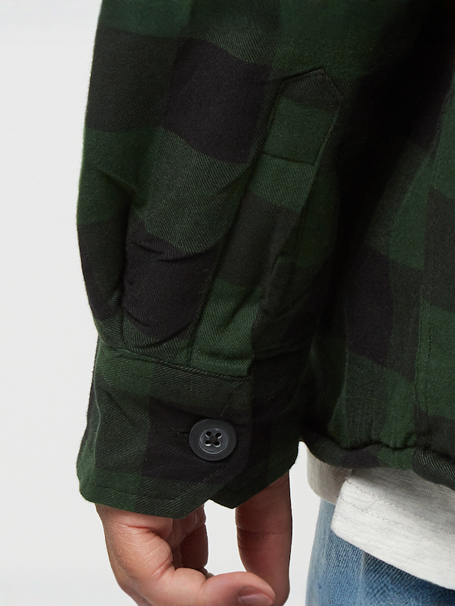 Urban Classics, Padded Check Flannel Shirt, green, Image 4 of 5