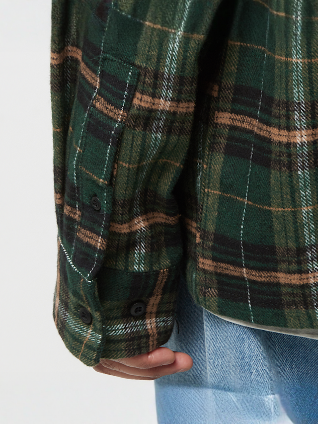 Urban Classics, Boxy Fane Check Shirt, green, Image 4 of 5