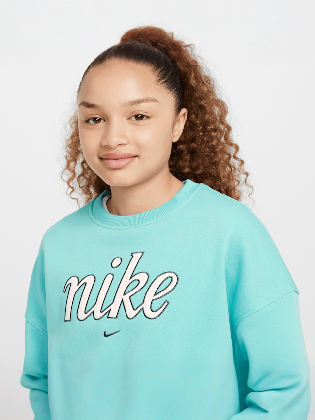 Nike, Sportswear Club Fleece Boxy Crew, turquoise, Image 3 of 4