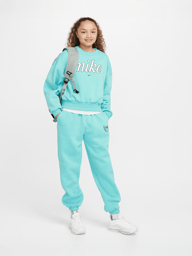 Nike, Sportswear Club Fleece Boxy Crew, turquoise, Image 4 of 4