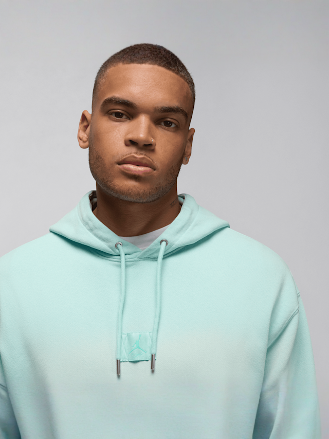 Jordan, Flight Washed Fleece Hoodie, turquoise, Image 3 of 7