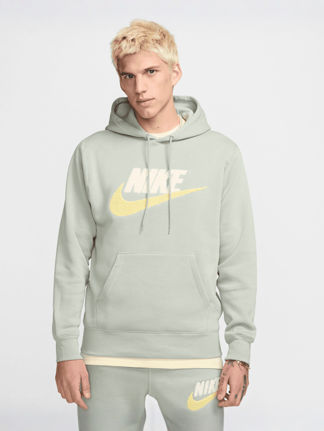 Nike, Club Fleece Hoodie, grey, Image 1 of 6