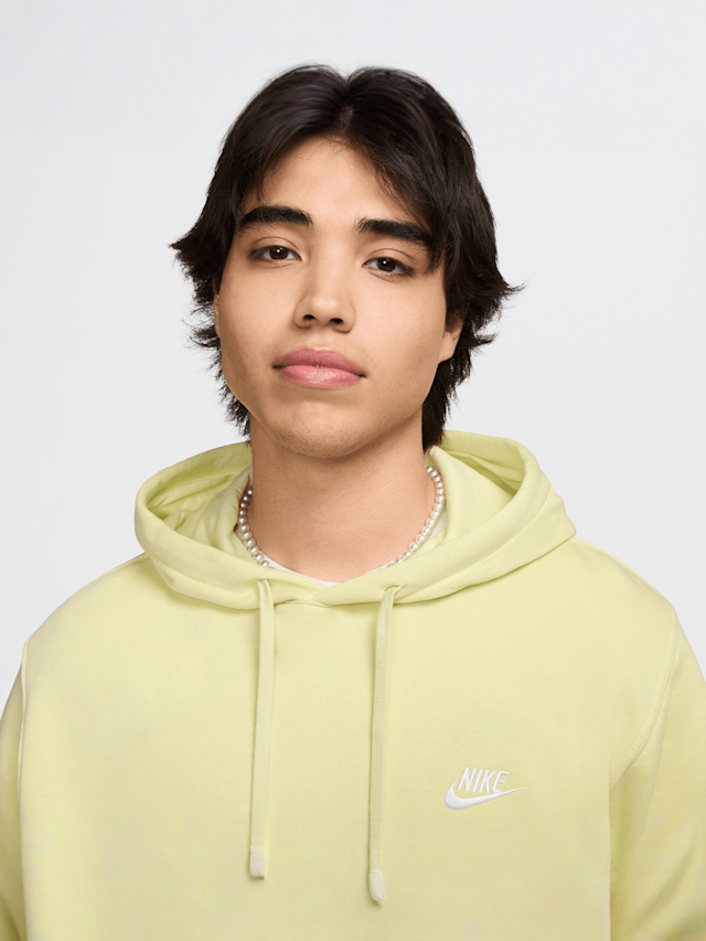 Nike, Sportswear Club Fleece Hoodie, yellow, Image 3 of 7