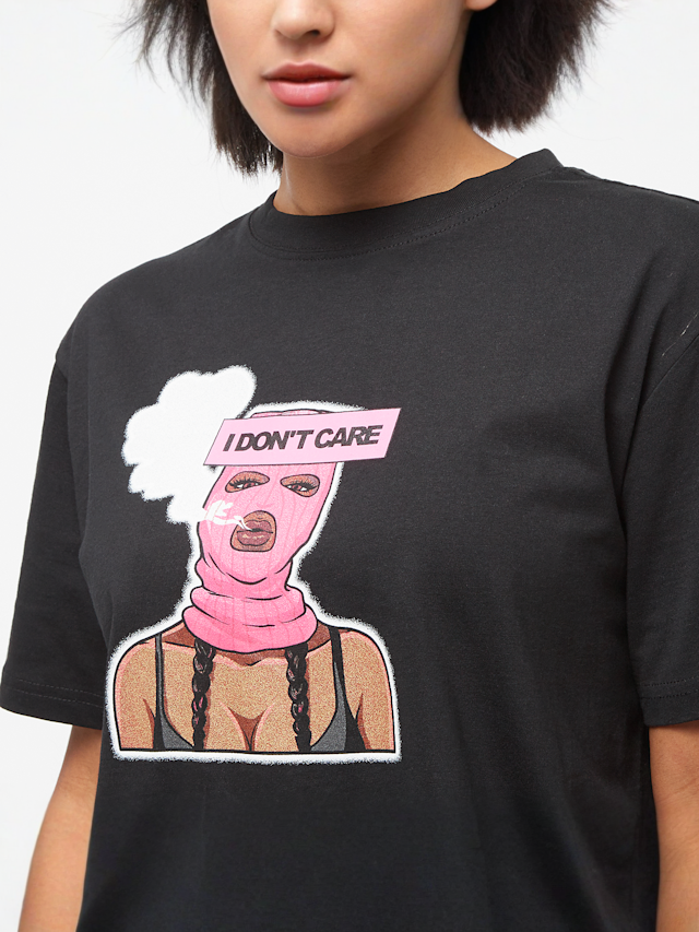 Miss Tee, I Don't Care Tee, black, Image 3 of 5