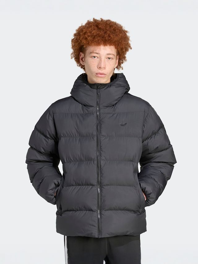 adidas Originals, Gewatteerde Winterjas Trefoil, zwart, Afbeelding 1 van 5