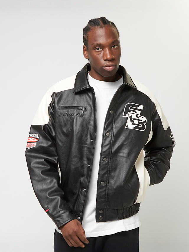 FUBU, Corporate Leather Jacket, czarny, Obraz 1 z 8