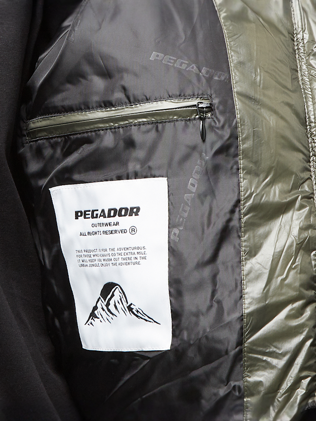 Pegador, Georgia Light Glossy Puffer Jacket, zielony, Obraz 4 z 5