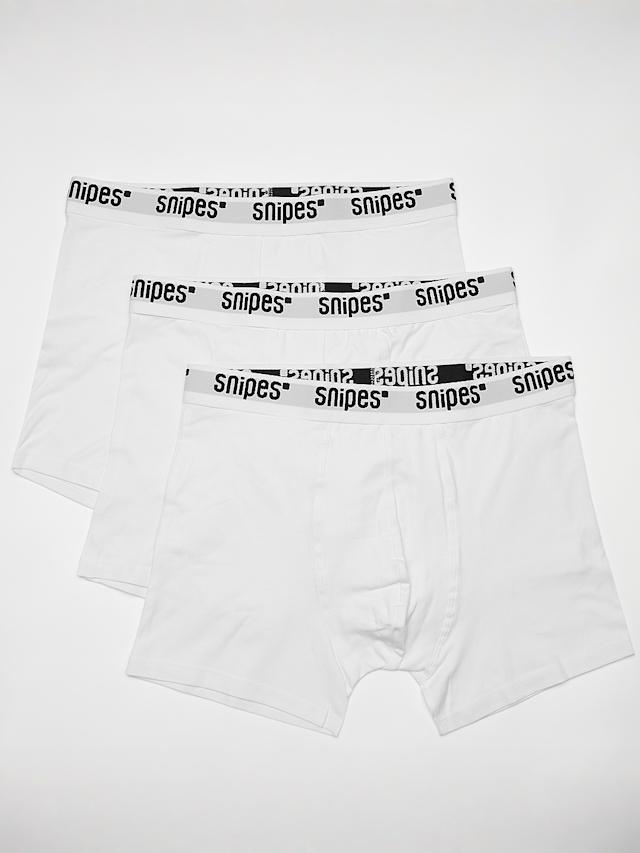 SNIPES, 3 PACK - White Tape Pack Briefs Boxershorts, white, Image 1 of 2