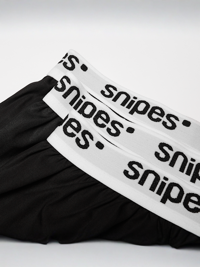 SNIPES, 3 PACK - White Tape Woven Boxershorts, black, Image 2 of 2