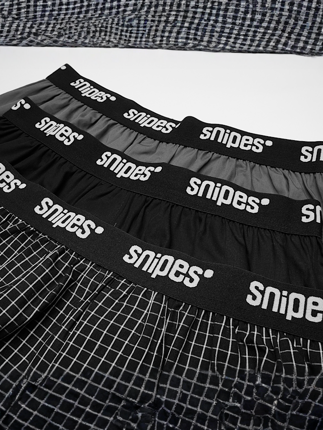 SNIPES, 3 PACK - White Tape Woven Boxershorts, black, Image 2 of 2