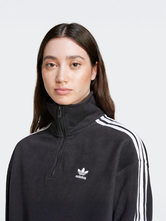 adidas Originals, Polar Fleece Half Zip, black, Image 3 of 5