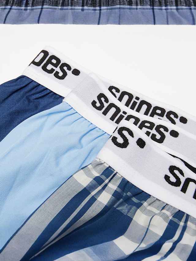 SNIPES, 3 PACK - White Tape Pack Woven Boxershorts, blue, Image 2 of 2