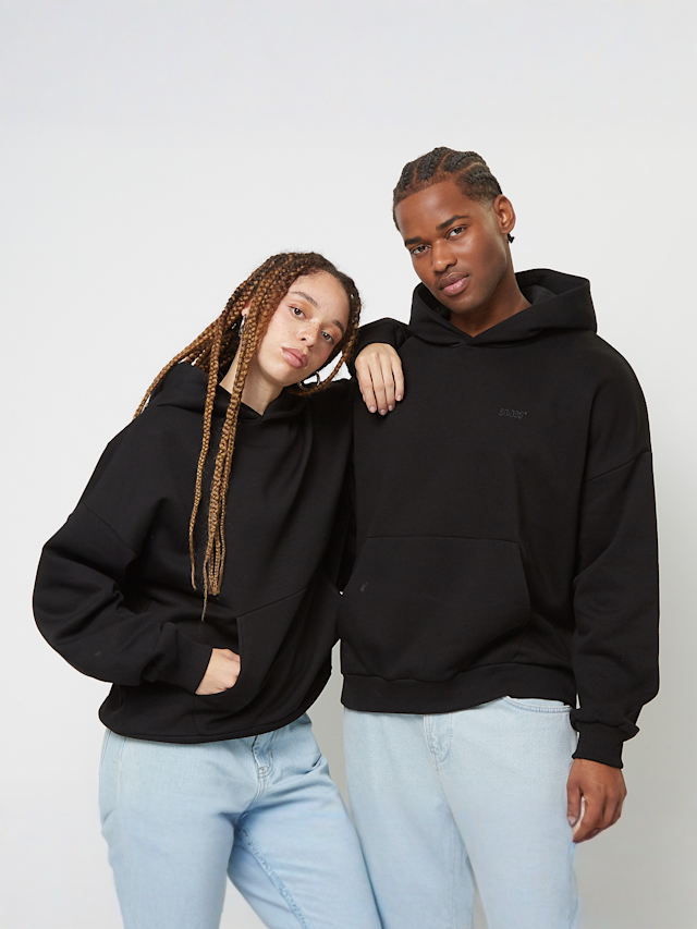 SNIPES, Small Logo Essential Oversized Hoodie, czarny, Obraz 1 z 4