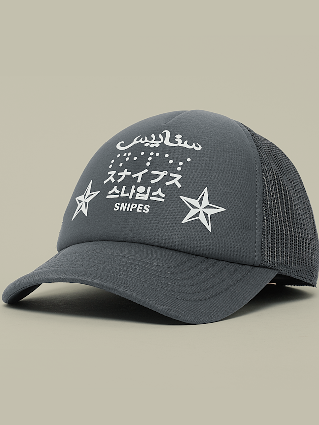 SNIPES, 4Lingo Trucker Cap, grijs, Afbeelding 1 van 5