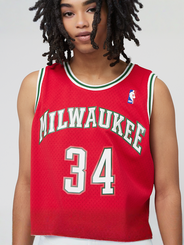 Mitchell & Ness, Giannis Antetokounmpo NBA Milwaukee Bucks 2014/15 Swingman Jersey, rood, Afbeelding 3 van 6