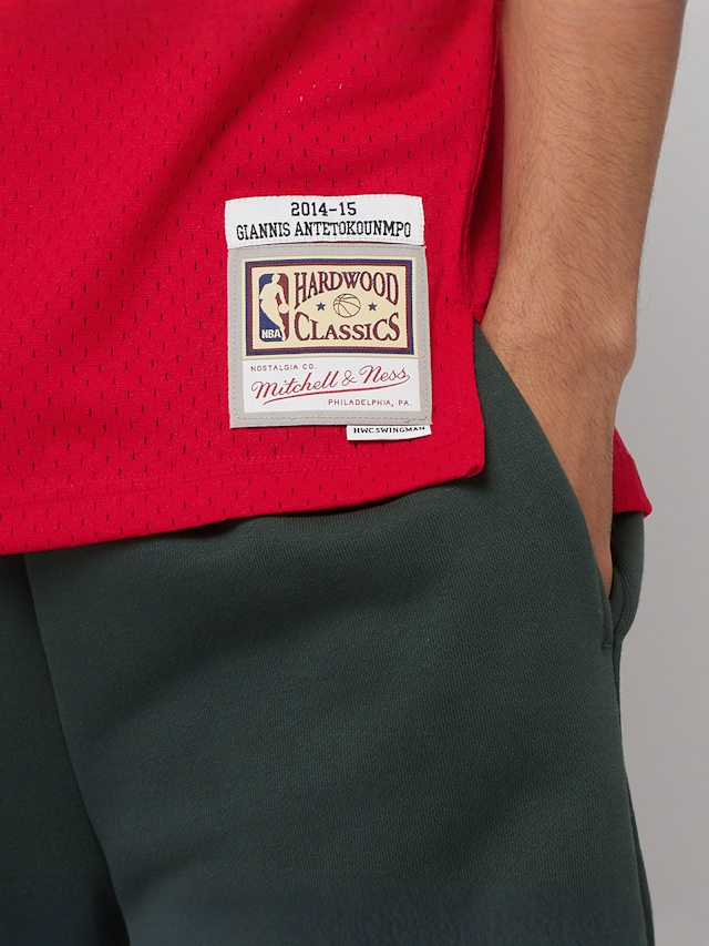 Mitchell & Ness, Giannis Antetokounmpo NBA Milwaukee Bucks 2014/15 Swingman Jersey, rood, Afbeelding 4 van 6