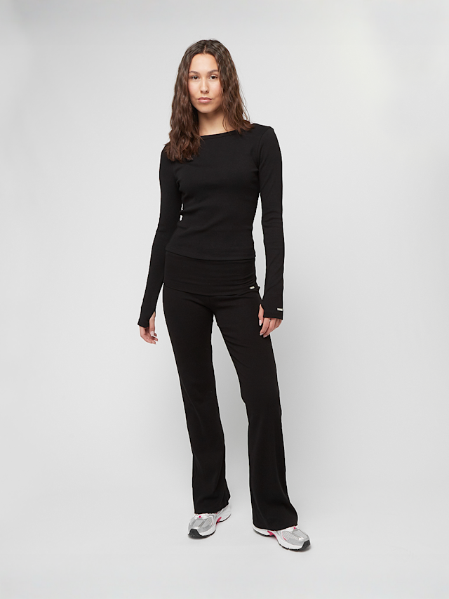 aim'n, Ease Ribbed Long Sleeve Top, zwart, Afbeelding 4 van 4