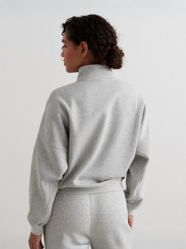 aim'n, Varsity Sweat Half Zip, grey, Image 2 of 4