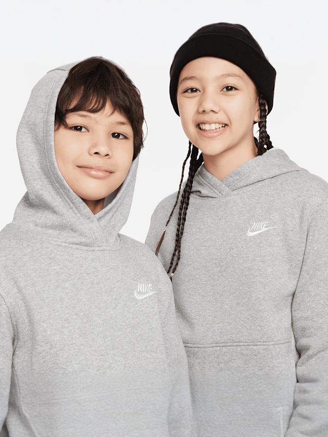 Nike, Sportswear Club Fleece Hoodie, grey, Image 3 of 4