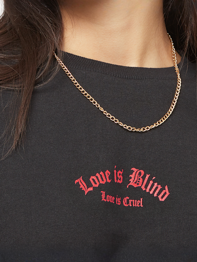 Miss Tee, Love Is Blind Tee, czarny, Obraz 3 z 5