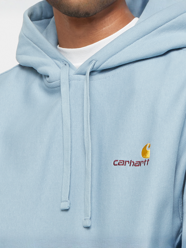 Carhartt WIP, Hooded American Script Sweatshirt, blue, Image 3 of 4