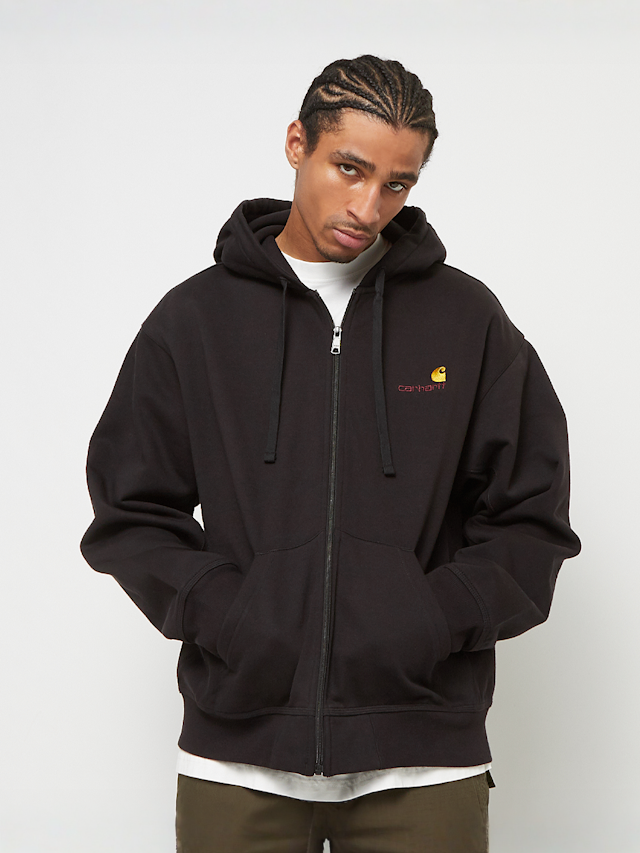 Carhartt WIP, Hooded American Script Jacke, zwart, Afbeelding 1 van 4