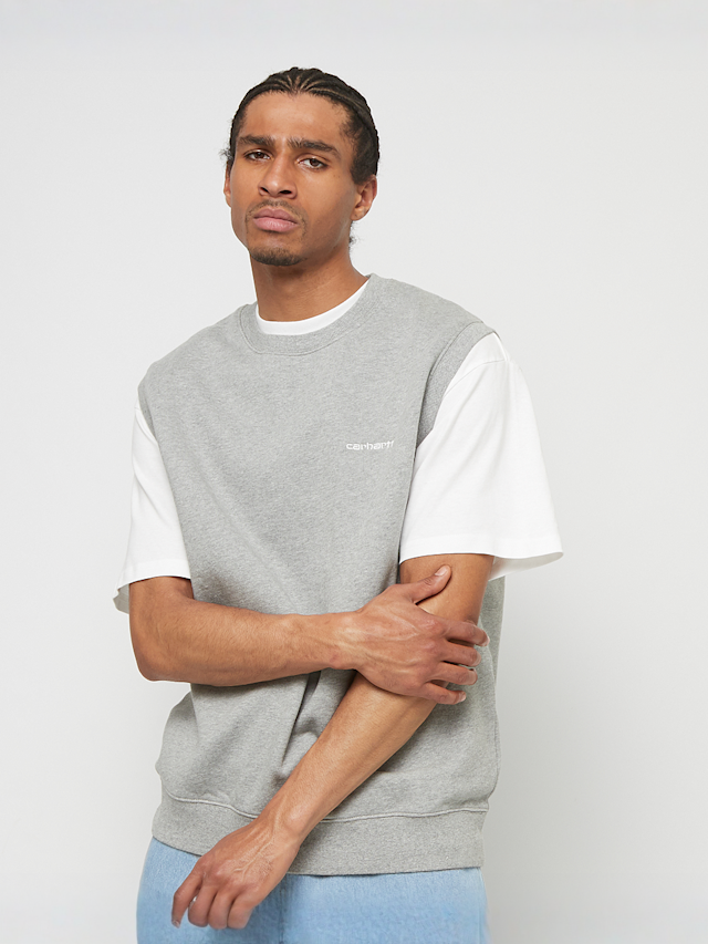 Carhartt WIP, Script Vest Sweatshirt, grey, Image 1 of 4