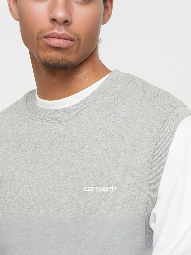 Carhartt WIP, Script Vest Sweatshirt, grey, Image 3 of 4