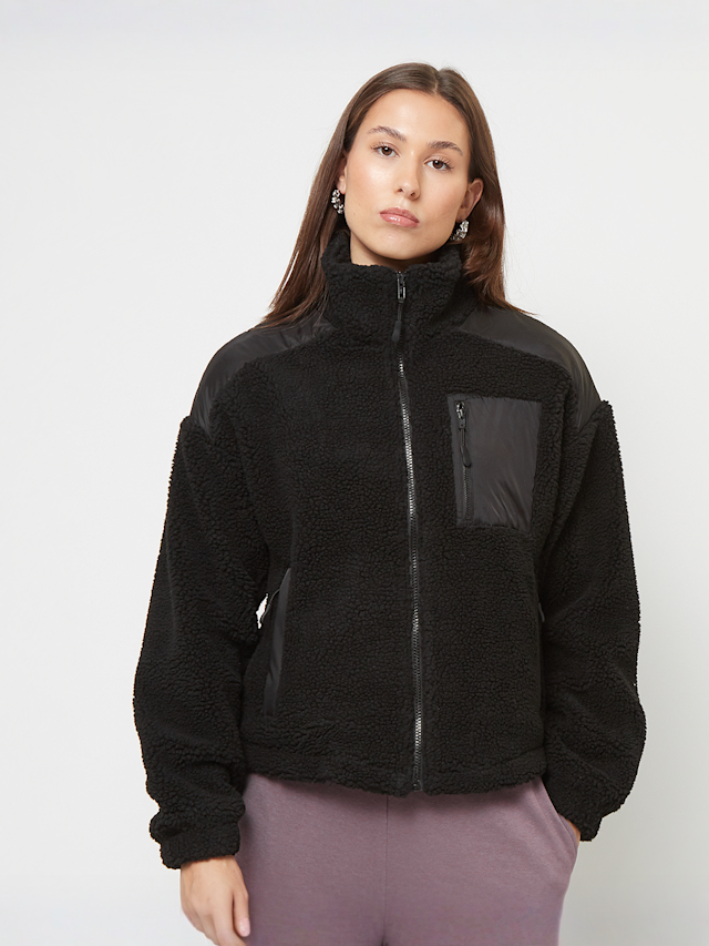 Urban Classics, Ladies Sherpa Mix Jacke, black, Image 1 of 4