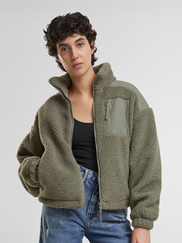 Urban Classics, Sherpa Mix Jacket, green, Image 1 of 4