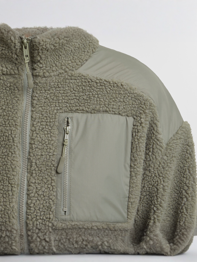 Urban Classics, Sherpa Mix Jacket, green, Image 3 of 4