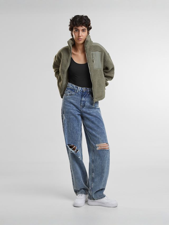 Urban Classics, Sherpa Mix Jacket, green, Image 4 of 4