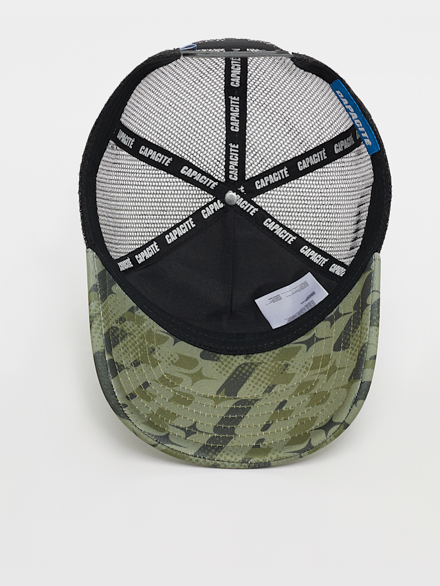 Capacité, Logo Rubber Badge Camo Trucker Cap, green, Image 3 of 4