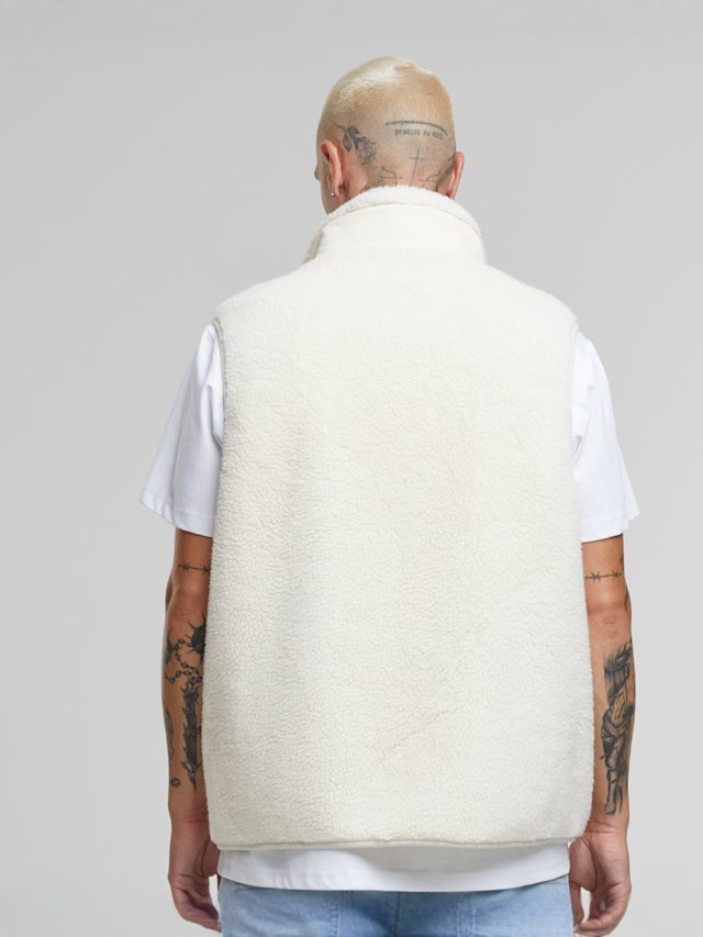 Urban Classics, Sherpa Vest black, wit, Afbeelding 2 van 3