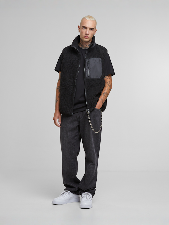 Urban Classics, Sherpa Vest, black, Image 4 of 4