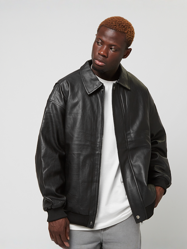 Urban Classics, Synthetic Leather Blouson, black, Image 1 of 4