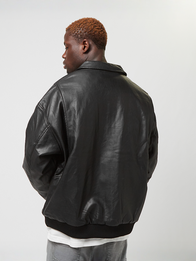 Urban Classics, Synthetic Leather Blouson, black, Image 2 of 4
