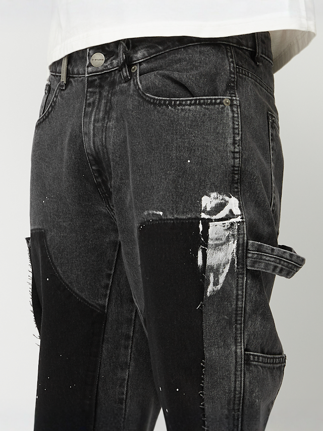 2Y STUDIOS, Nardin Carpenter Straight Jeans, grey, Image 3 of 6