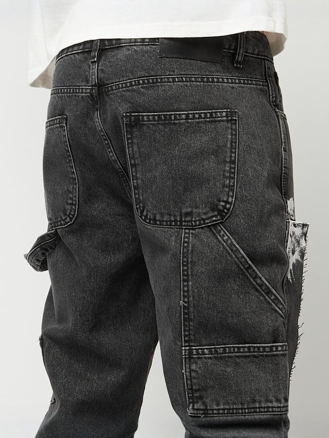 2Y STUDIOS, Nardin Carpenter Straight Jeans, grey, Image 4 of 6