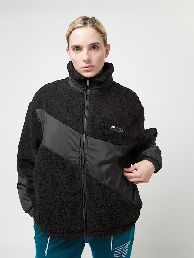 Pegador, Teddy Fabric Mix Jacket, zwart, Afbeelding 1 van 4