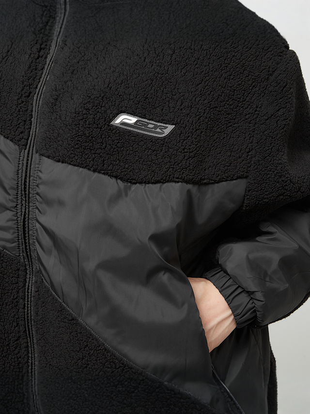 Pegador, Teddy Fabric Mix Jacket, zwart, Afbeelding 3 van 4