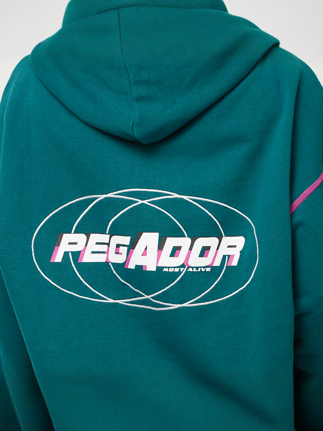 Pegador, Jenna Oversized Sweat Jacket, groen, Afbeelding 5 van 6