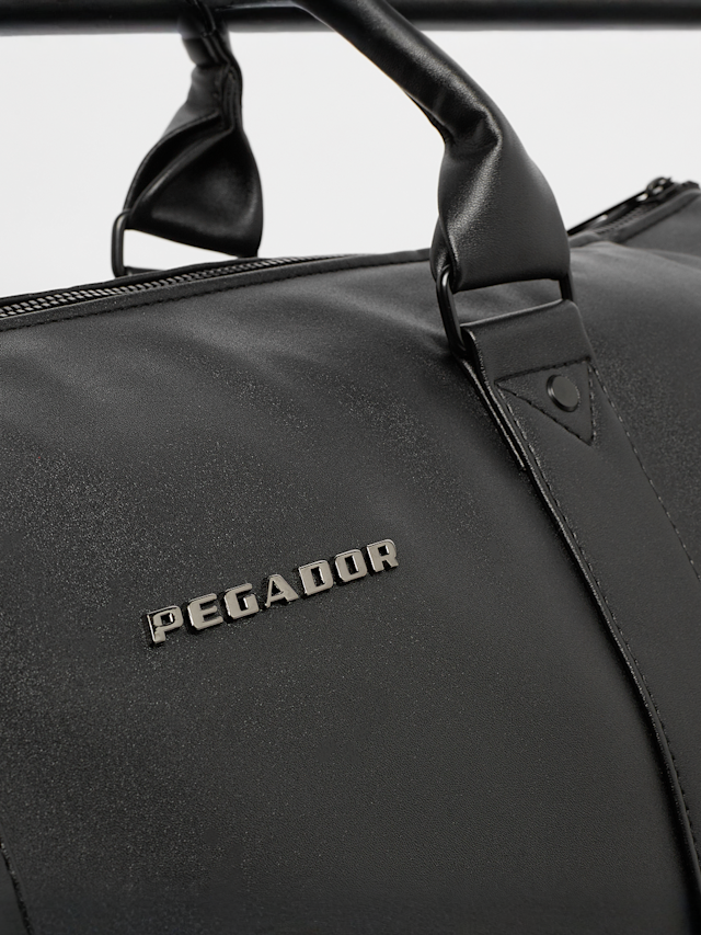 Pegador, Strahan Logo Faux Leather Weekender, zwart, Afbeelding 4 van 5