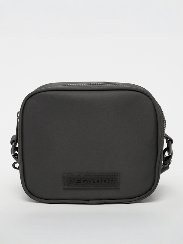 Pegador, Rubber Logo Patch Nylon Shoulder Strap Bag, grey, Image 1 of 5