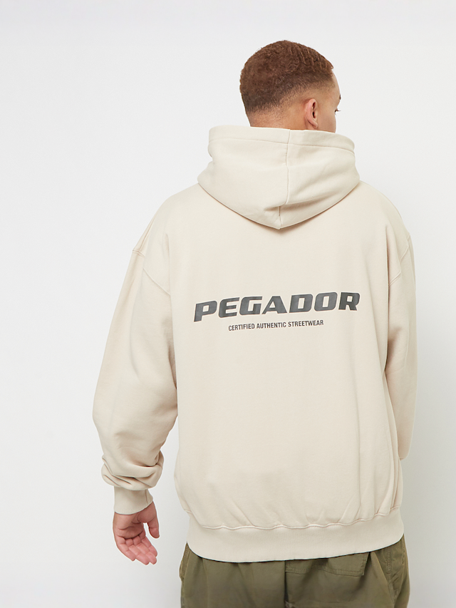 Pegador, Colne Logo Oversized Sweat Jacket, beige, Afbeelding 1 van 5