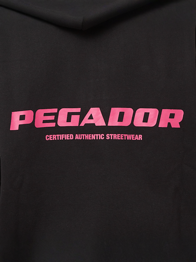 Pegador, Colne Logo Oversized Sweat Jacket, zwart, Afbeelding 4 van 5