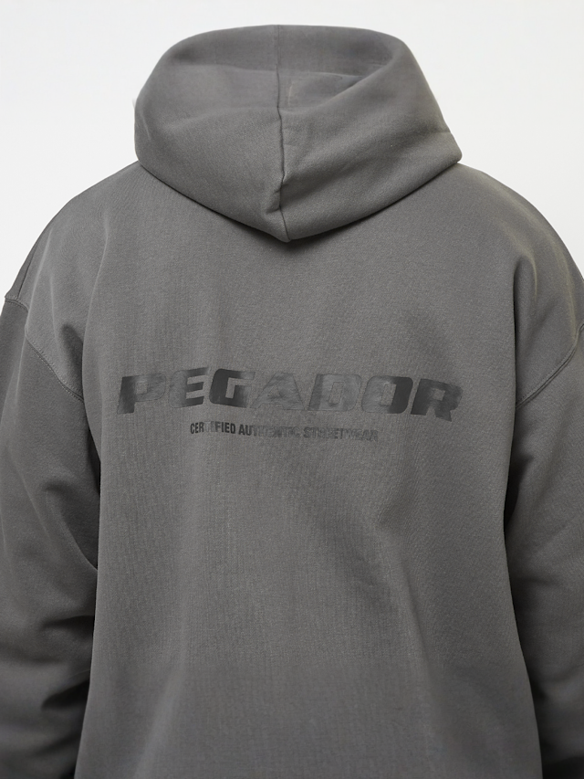 Pegador, Colne Logo Oversized Sweat Jacket, grey, Image 4 of 5