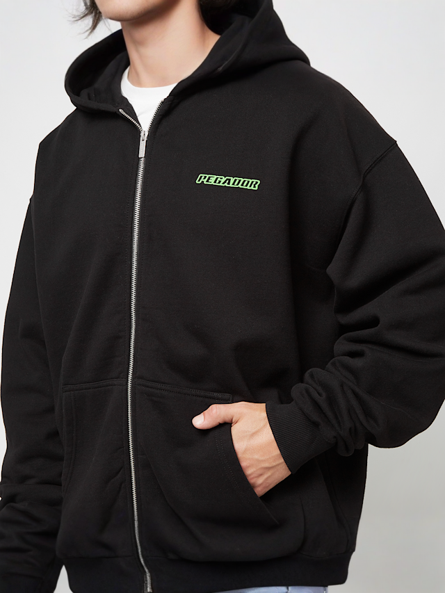 Pegador, Bowin Oversized Sweat Jacket, black, Image 3 of 5